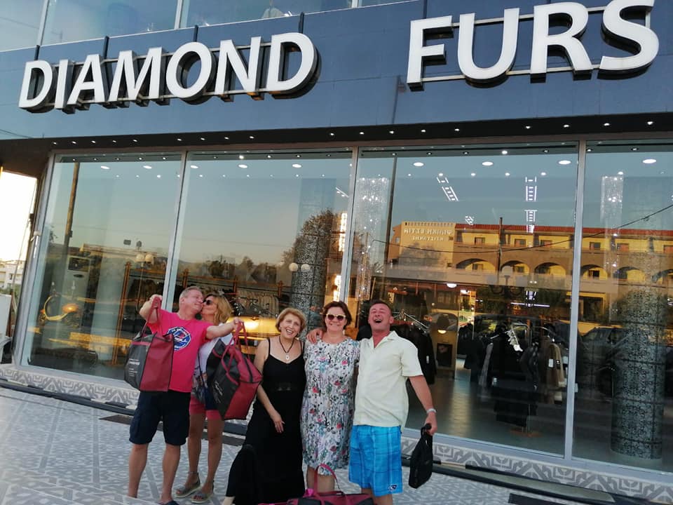 Furs and Leather shopping-center in Crete.